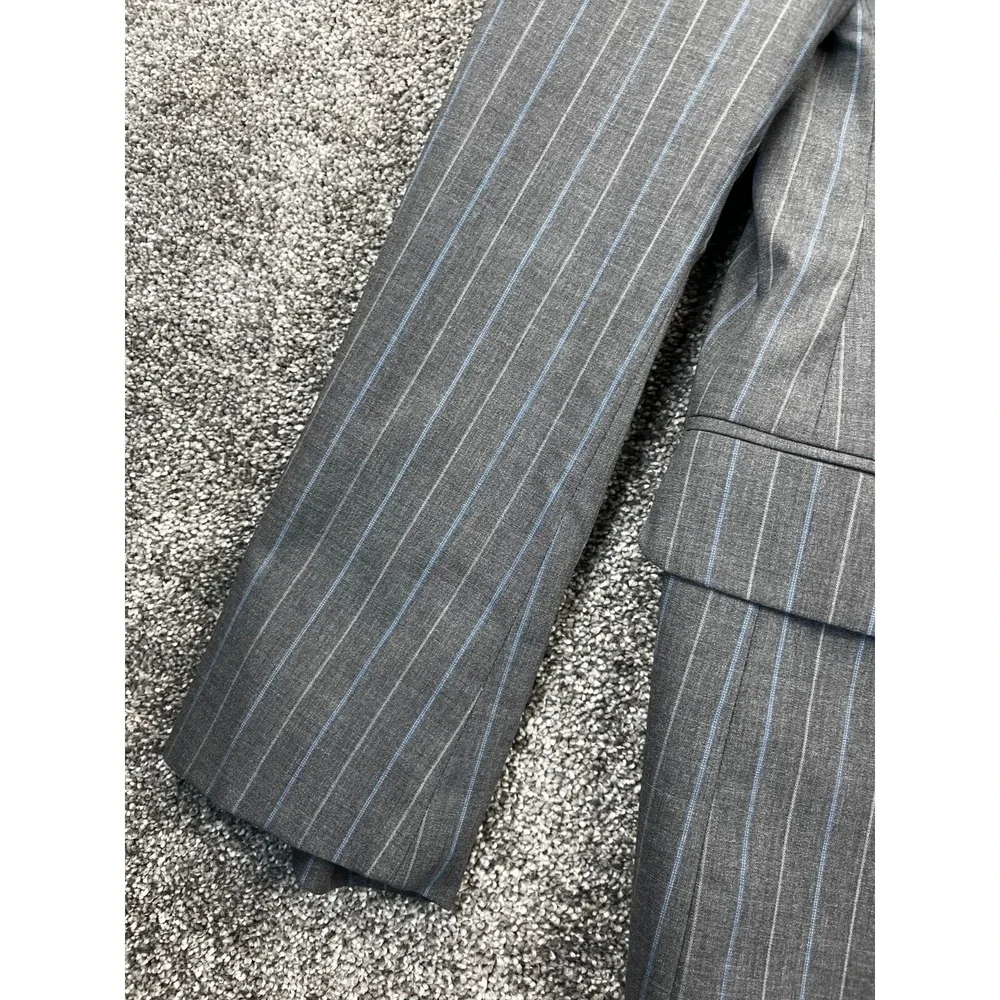 Brooks Brothers Suit 38 Regular Regent Fit Explorer Blazer Stripe‎ Gray Blue NWT